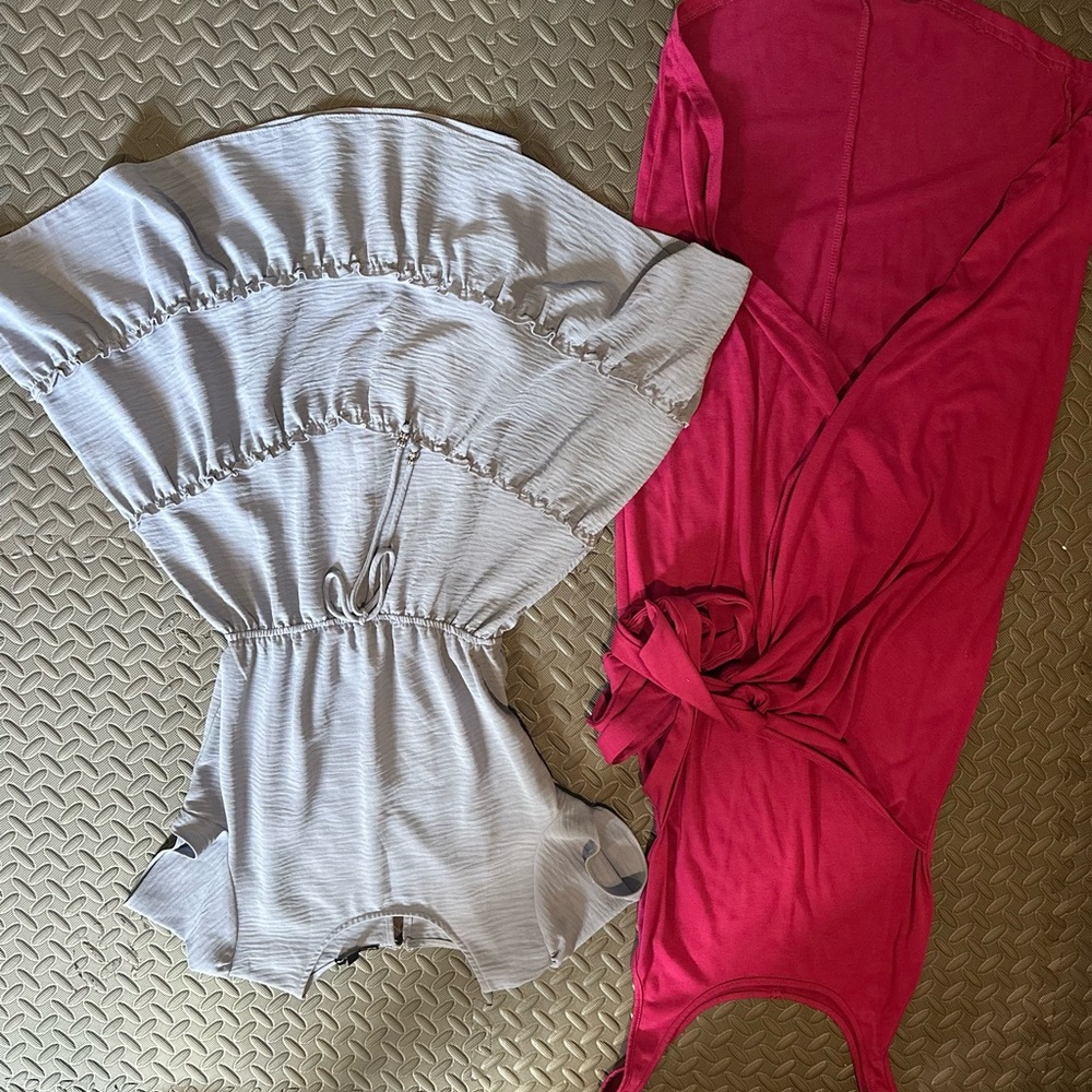 Blue and pink dress